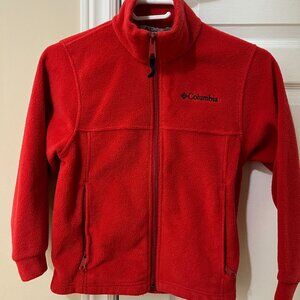 Columbia Red Fleece Jacket | Size 8